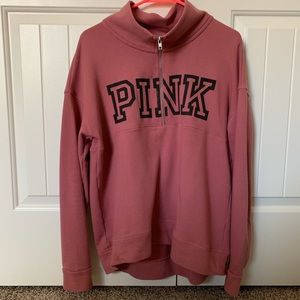 PINK half zip pullover